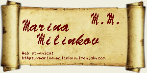 Marina Milinkov vizit kartica